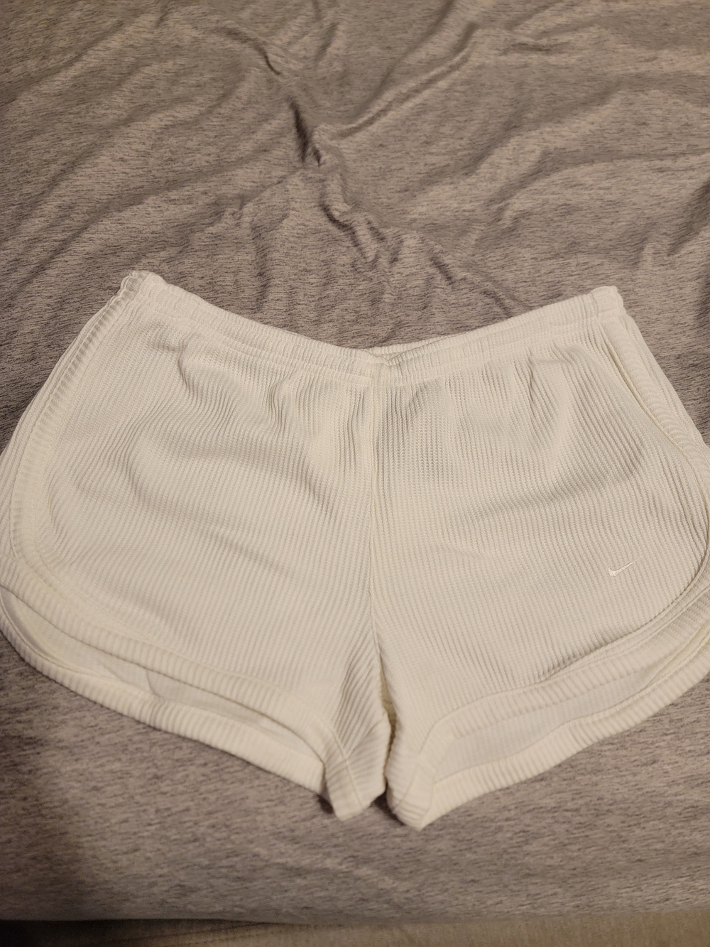 Nike Women’s Cream Ribbed Athletic Shorts